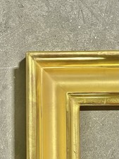 VINTAGE FITs 24”x32” GOLD GILT ART NOUVEAU ARTs & CRAFTs COVED PICTURE FRAME++ picture