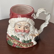 VTG Fitz & Floyd Jolly Old Elf Night Before Christmas Santa Mug 12 oz 1993 picture