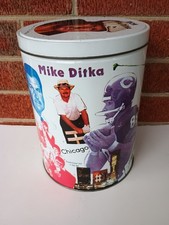 Vtg 1989 Coach Mike Ditka Chicago Bears Commerative Graphic Print Popcorn Tin picture