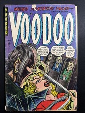 Voodoo #13 1954 Bondage Cover Ajax Farrell Golden Age Pre-Code Horror Fair *A18 picture