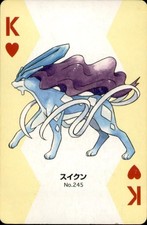 Suicune King Of Hearts 2000 Pokemon Japanese Silver Part 2 Playing Card Deck picture