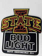 Iowa State Bud Light Sign College Football Gear Beer Mancave 3D Print 9x8in picture