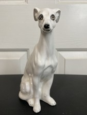 Greyhound Dog Figurine by Tilso Japan Porcelain Whippet Deco Statue 7.5” Tall picture