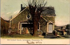 Old Dunkard Church Germantown Philadelphia PA 1908 Vintage Postcard 5P22-3 picture