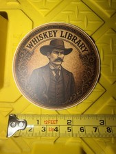 Whiskey Library Doc Holliday BOURBON Patriotic Print Sticker Vinyl picture
