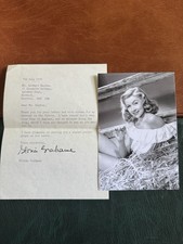 (BF4) RARE GLORIA GRAHAME VINTAGE SIGNED AUTOGRAPH ACTRESS IT'S A WONDERFUL LIFE picture