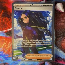 Geeta Obsidian Flames Full Art Trainer Pokemon Single NM 218/197 picture