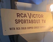 Vintage c1966 RCA Victor Sportabout Television Advertising Sign 24