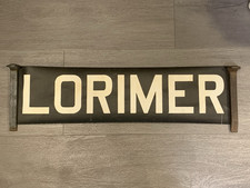 NYC BUS TROLLEY ROLL SIGN LORIMER ST. BEDFORD BROOKLYN GREENPOINT WILLIAMSBURG picture