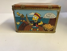 Vintage 1992 Bart Simpson Pirate Butterfinger Tin Bank picture