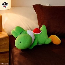 Yoshi Super Mario Ichiban Kuji Plush Doll Last One Award Sleeping 35cm Japan New picture