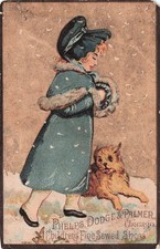 Antique WS Hall Onslow Iowa Shoes Boots Store Advertising Vtg Trade Card K23 picture