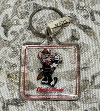Vintage 1991 Chuck E Cheese Tuxedo Lucite Keychain Hard to Find picture