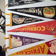 Some Vintage and Some Rare Souvenir. Banners From All Over Really Great Shape picture