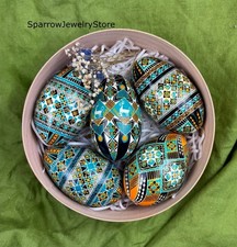 Traditional Ukrainian symbol Easter ornament SET of 5 Goose high quality easter picture