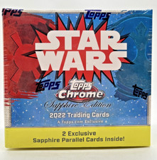 2022 Topps Chrome STAR WARS Sapphire Edition FACTORY SEALED HOBBY BOX *Qty Avail picture