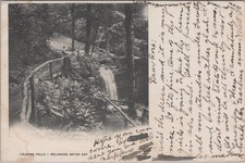 Caldeno Falls Delaware Water Gap PA Postcard c1907 B&W picture