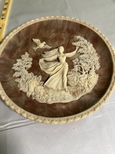 Vintage 1979 Incolay Stone Plate To A Skylark Gayle Bright Appleby Cameo 10