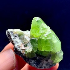124 CT Terminated Natural Peridot Crystals Bunch SpecimenFrom Pakistan picture