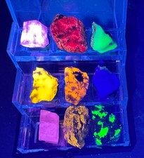 COMBO 365nm LONGWAVE UV LED Light & Ultraviolet  Fluorescent Mineral Collection1 picture