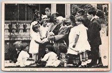 1924 Hoosier Poet with Children Greenfield Indiana ANTIQUE Postcard picture