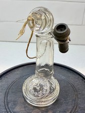 Vintage Antique Glass Candy Container Dial Telephone Victory Glass Co Jeanette picture