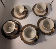 Vintage Premiere DuraStone Japan 5 Cup & Saucer Sets – Orange P9200 Cups + Spice picture