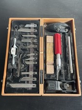 Vintage X-ACTO Deluxe Craft Tool Set Wood Case Hobby Knife Blades Saw Plane picture