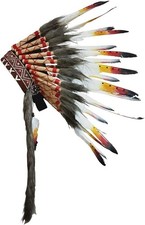 Native American Indian Headdress Large Feather Headdress for Native picture