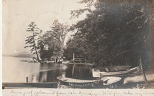 Vintage Postcard Photo Lake Bomoseen, Vermont, 1906 picture