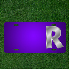 Custom Personalized License Plate With Add Names To R Letter R Letter picture