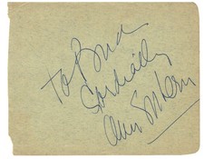 ACTORS ANN SOUTHERN AND PRESTON FOSTER AUTOGRAPHS SIGNED ON OLD ALBUM PAGE picture