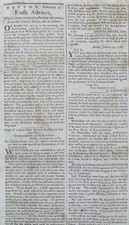 1787 Massachusetts Gazette SHAYS REBELLION Daniel Shays Lincoln ORIGINAL picture