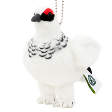 Colorata Japanese Grouse Winter Feather Plush Mascot Real Birds 9cm x 12.5cm picture