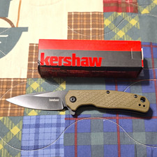 Kershaw Conduit 1407 Green/Black Drop Point Pocketknife Plain Liner Clip Box picture