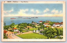 Antique Haiti Postcard CAPHAITIEN Harbour Landscape Ships 1941 picture