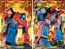 🌟FOIL🌟 TRANSFORMERS #1 (ADAM WARREN JOHNSON 10TH PRINT VARIANT SET) PRESALE picture