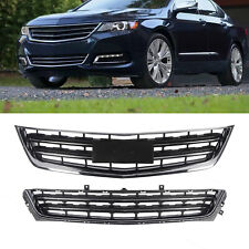 2Pcs Grille Front Upper and Lower Chrome Fit For 2014 to 2020 Chevrolet Impala picture