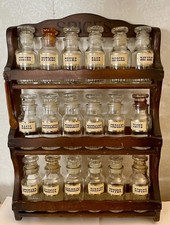 Vintage Spice Rack,  Original Bottles picture