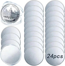 24 Alloy Challenge Coin Blanks, 40Mm X 2Mm (Silver-Plated) picture