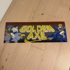 Golden Axe Arcade Marquee 24x8 1/2 Vintage Original Sega Enterprise picture