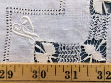 Antique Table Lace Mixed Lot Tenerife Maltese Monogram Fringed Handmade picture