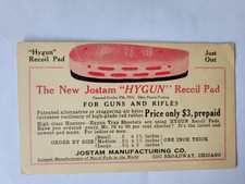 Jostam Shotgun Recoil Pad Ad Postcard Sporting Trap Hunting VINTAGE 1914 patent picture