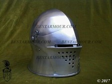Christmas SCA LARP 18GA Medieval Barbuta Helmet Great Knight picture