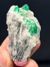 Emerald with Pyrite on Mother Rock – Rare Specimen from Panjshir, Afghanistan picture