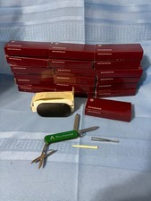 Victorinox Swiss Army Pocket Grooming Knife Green Weyerhaeuser logo NEW Lot 20 picture