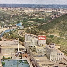 Coors Golden Colorado Postcard Vintage Birds Eye View Bottling Plant Beer Bar picture