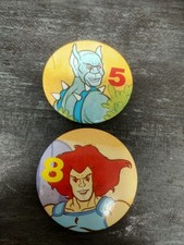 Vintage 1985 Thundercats birthday pin badges. Retro & collectable picture