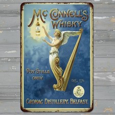 McConnell's Whisky Belfast 8 x 12 Vintage Novelty Metal Sign Made In USA picture