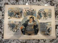1900 PUCK THEATRICAL MANAGERS BUNCO GAME TICKET SCALPING EHRHART PRINT picture